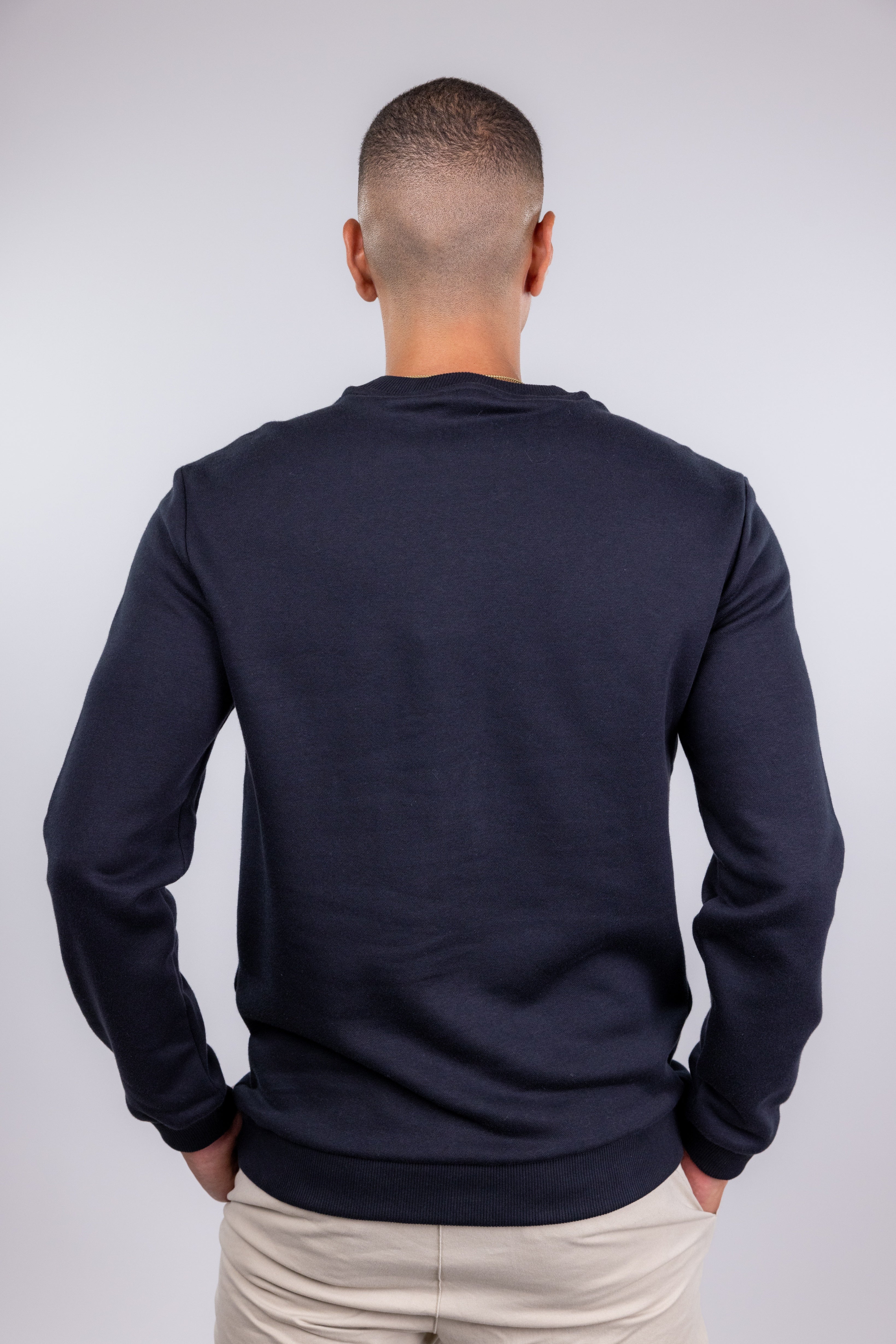 ,Calvin Klein, Calvin Klein Black Monogram Logo Long Sleeve Pullover, Black, Medium-42-TagM