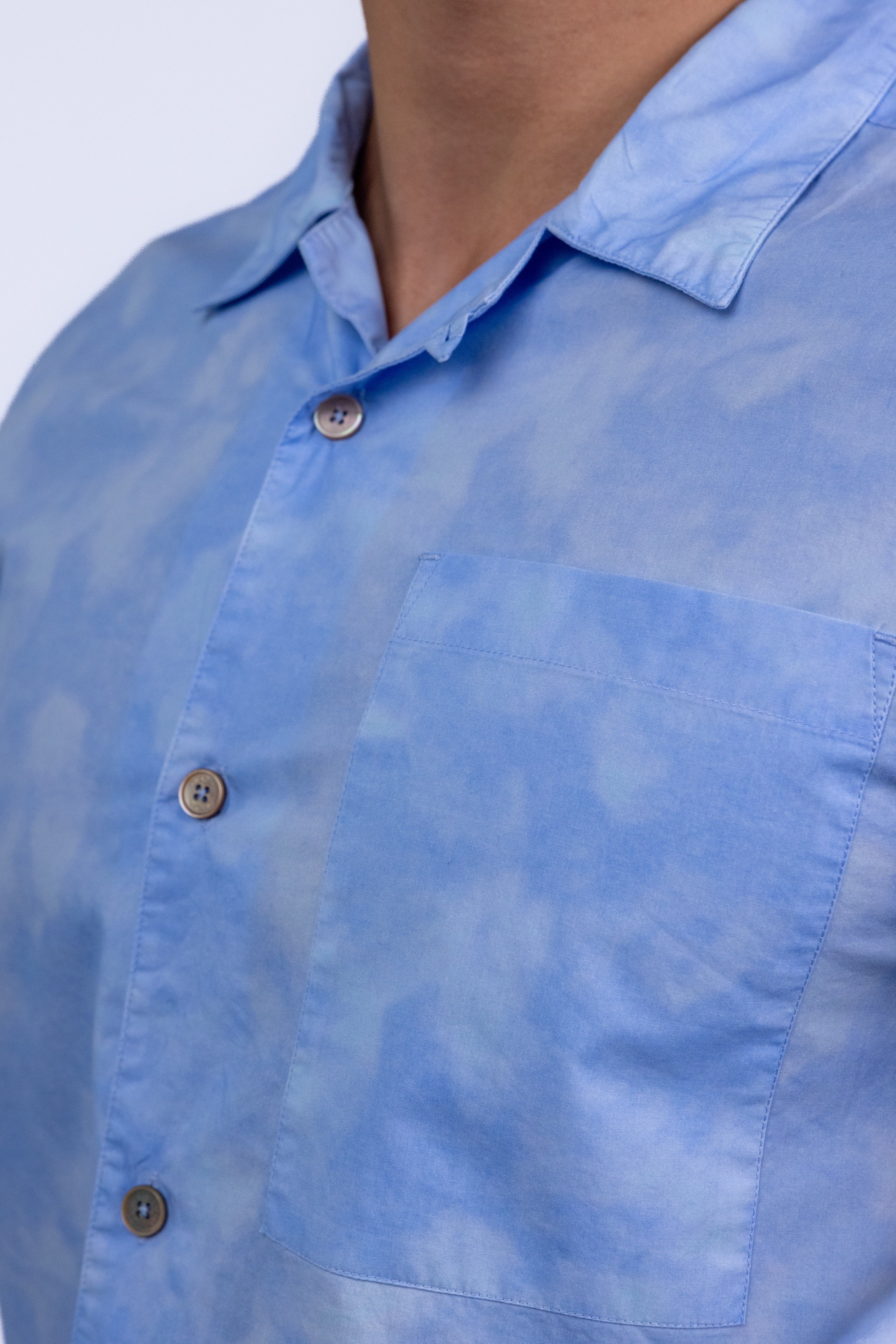 The RealReal,Ovadia & Sons, Ovadia & Sons Blue Short Sleeve Button Up Shirt, , 