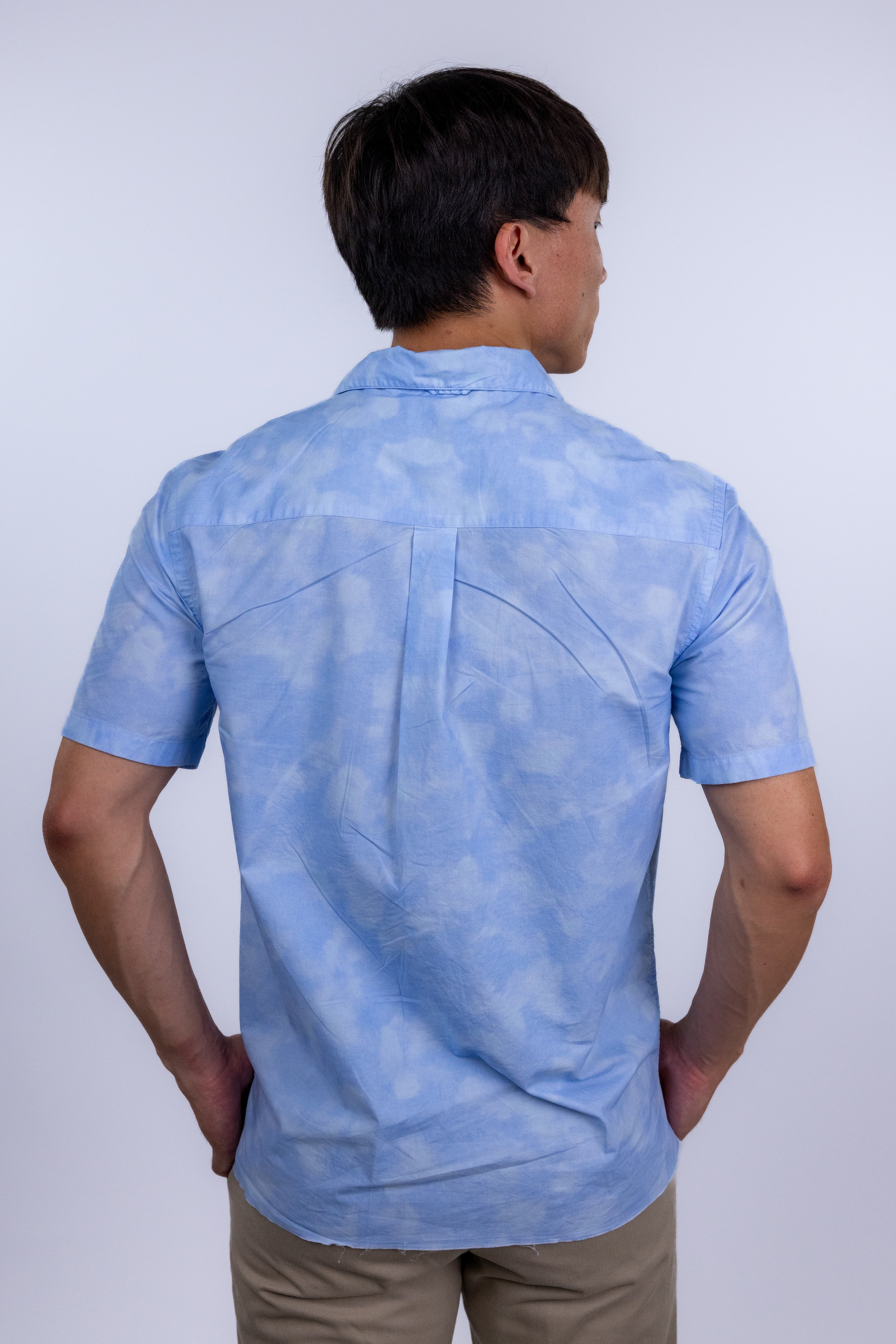 The RealReal,Ovadia & Sons, Ovadia & Sons Blue Short Sleeve Button Up Shirt, , 