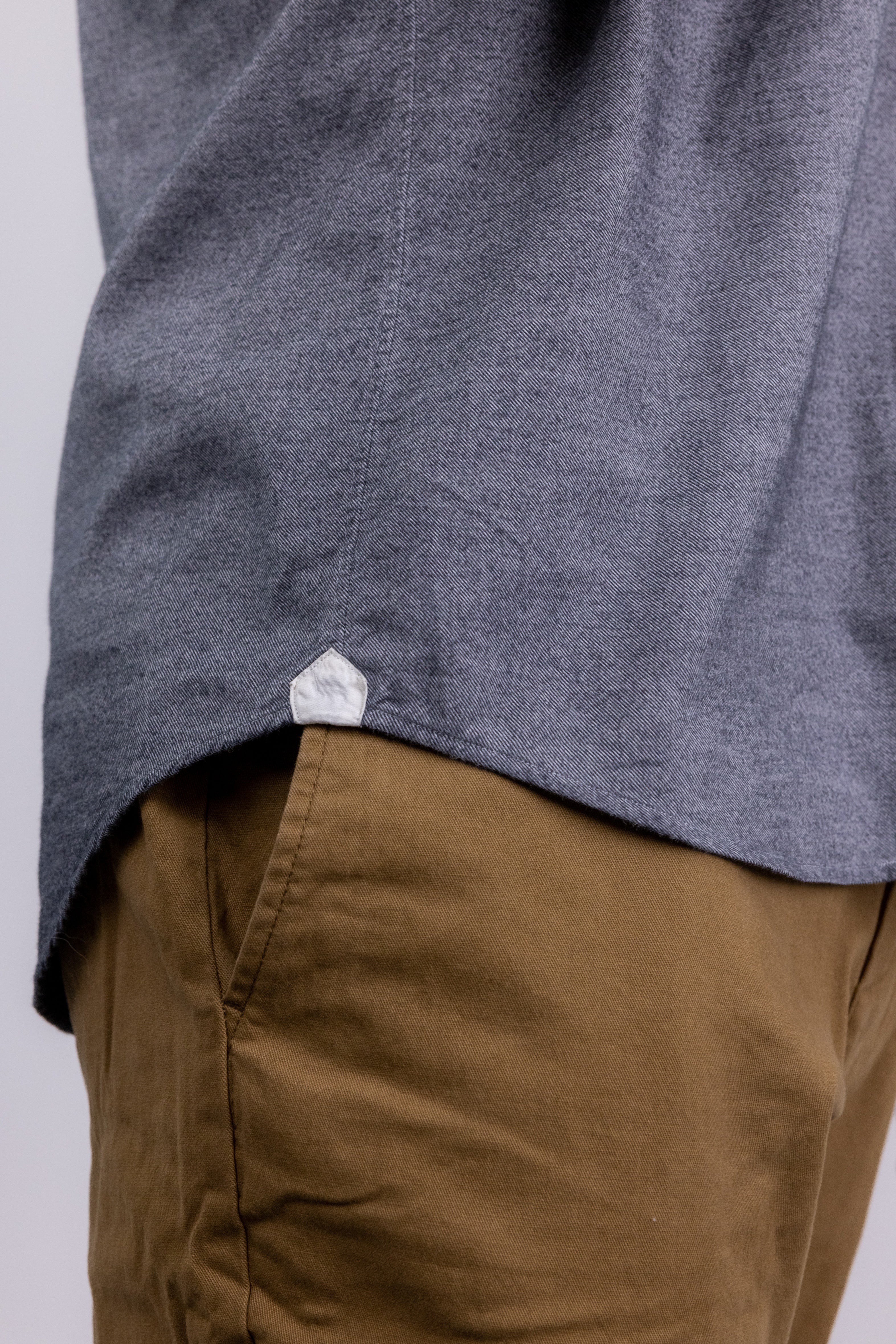 The RealReal,Bruli, Bruli Dark Grey Flannel Button-Up Shirt, Unknown, Unknown