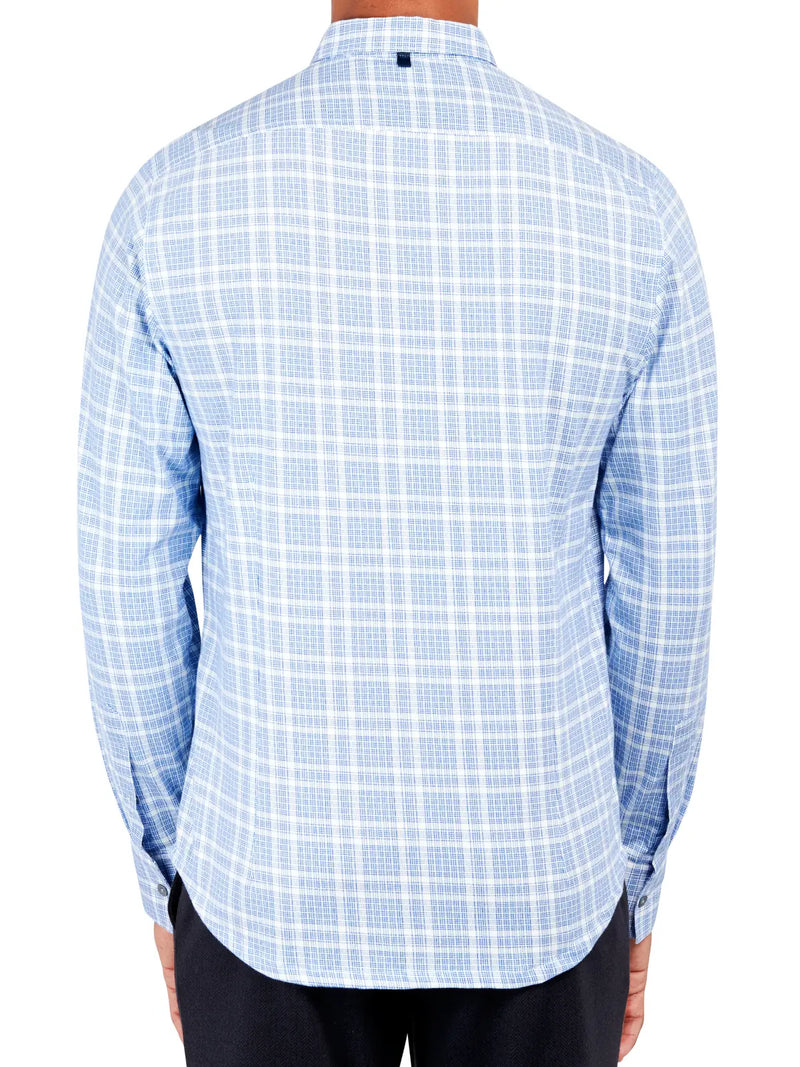 W.R.K Reworked Blue Plaid Long Sleeve Shirt
