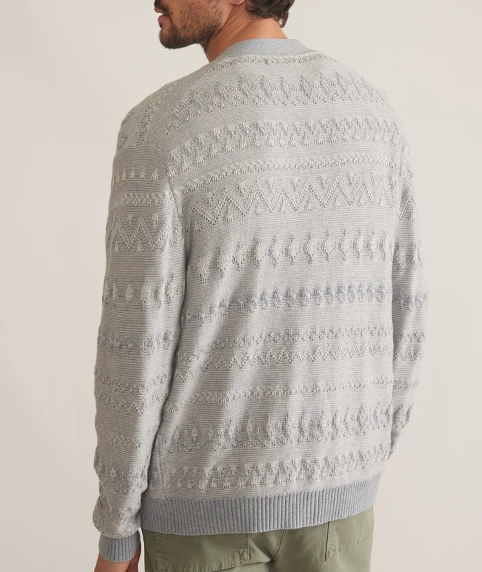 Marine Layer Light Blue Heather Stephen Textured Cardigan