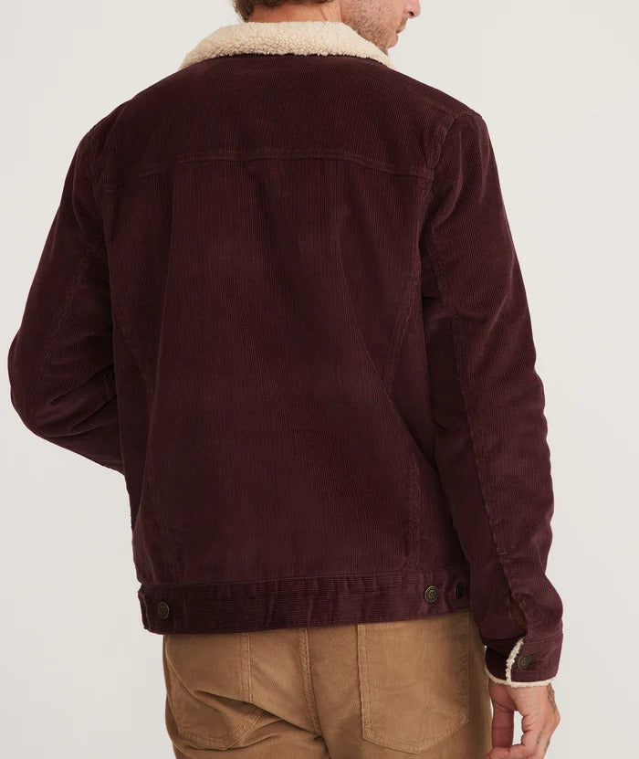 Wholesale,Marine Layer, Marine Layer Brown Corduroy Boise Cord Sherpa Trucker Jacket, Brown, Small-41-TagS