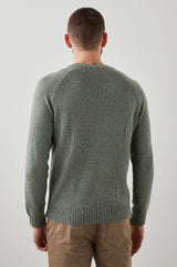Rails Green Crewneck Cotton Blend Sweater