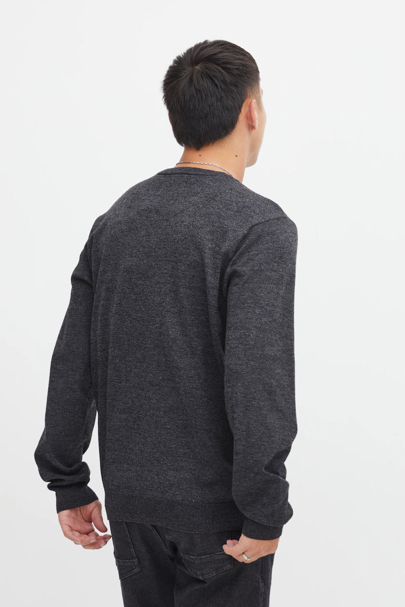 Blend Black Knit Relaxed Crewneck Sweater