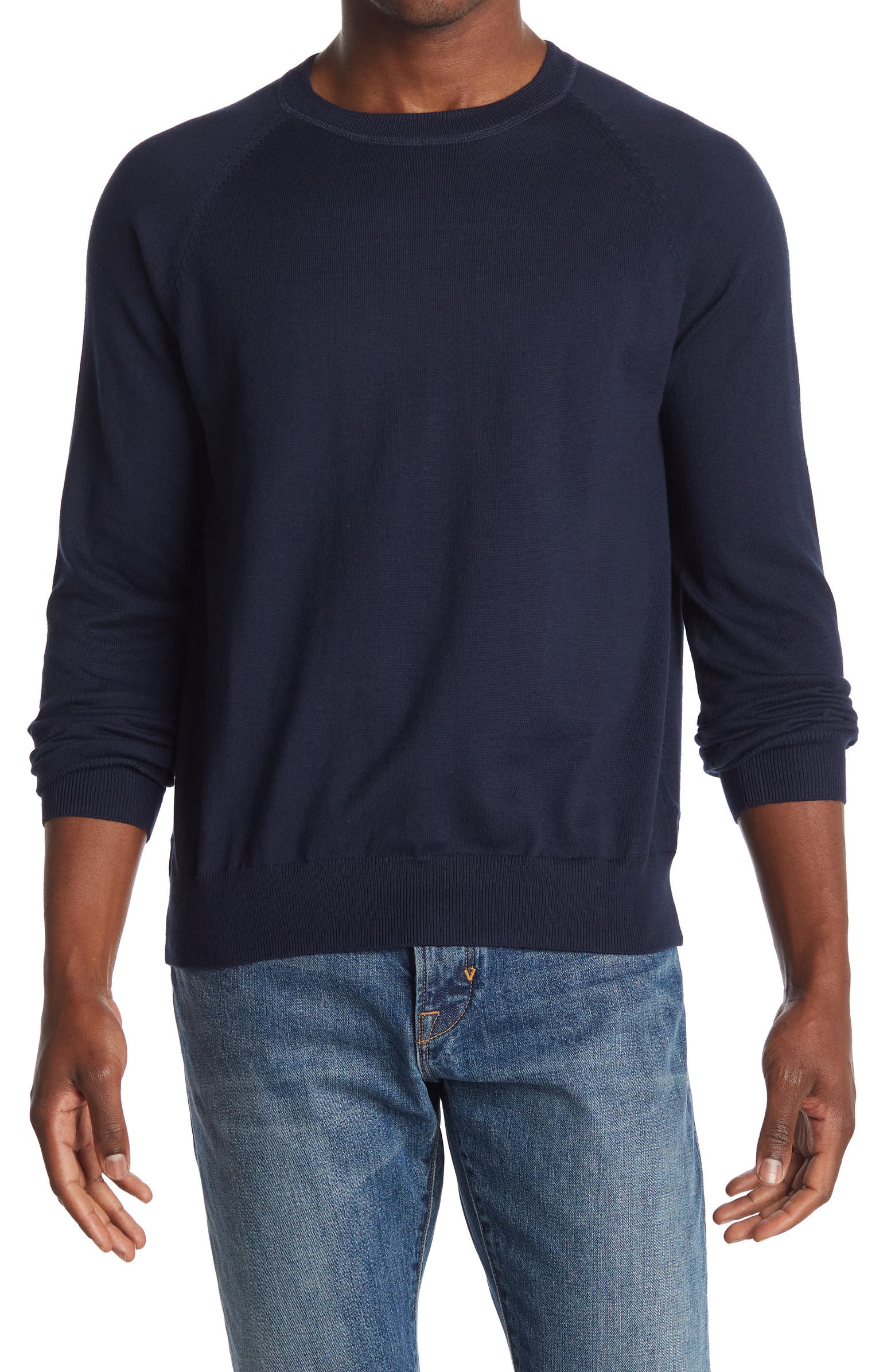 Nordstrom Rack,14th & Union, 14th & Union Navy Crewneck Sweater, Blue, Medium-42-TagM