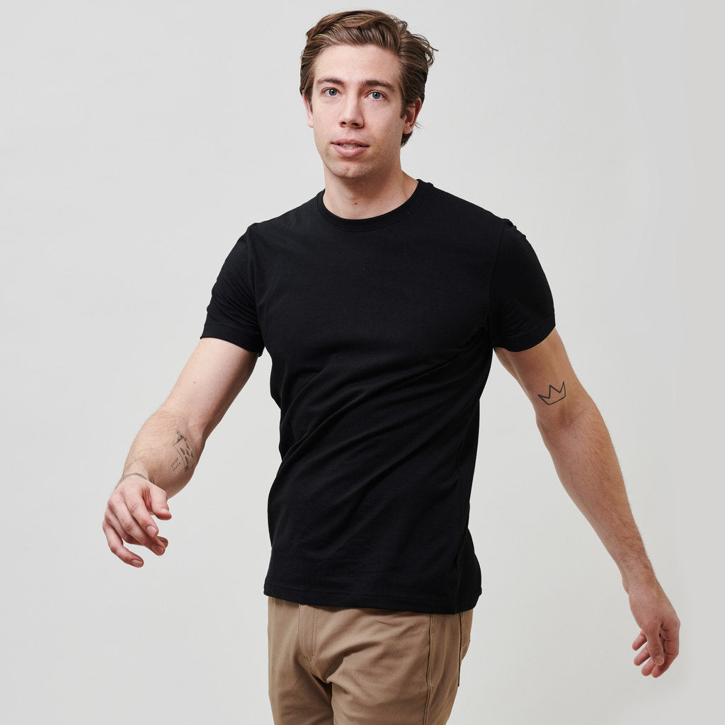 Brand Partner,Western Rise, Western Rise Black Performance Tee, Black, Medium-42-TagM