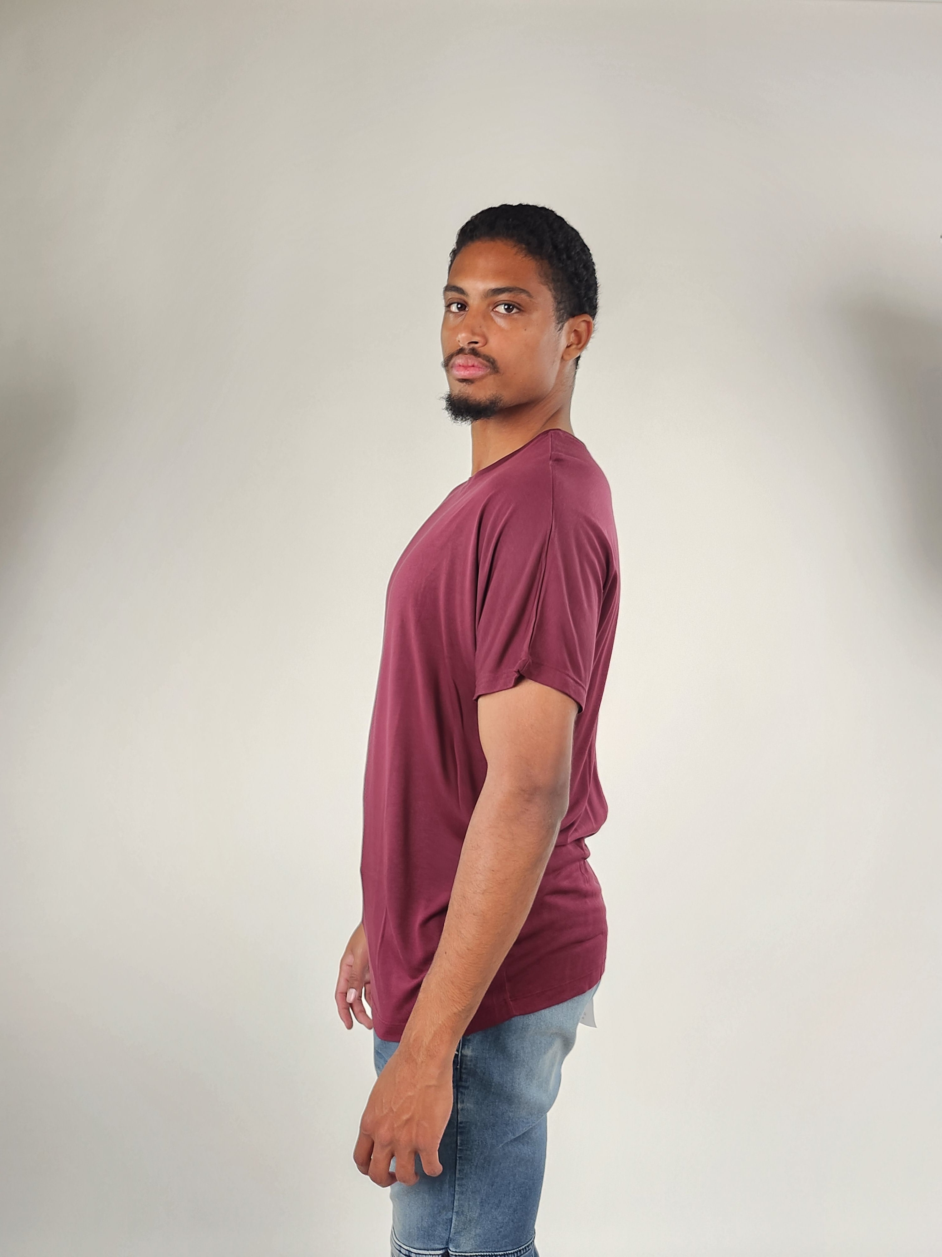 Wholesale,Reesedeluca, Reese De Luca Wine Short Sleeve T-Shirt, Red, Medium-41-TagM