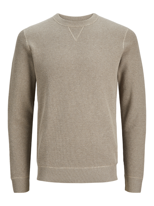 Jack & Jones Tan Knit Crewneck Sweater