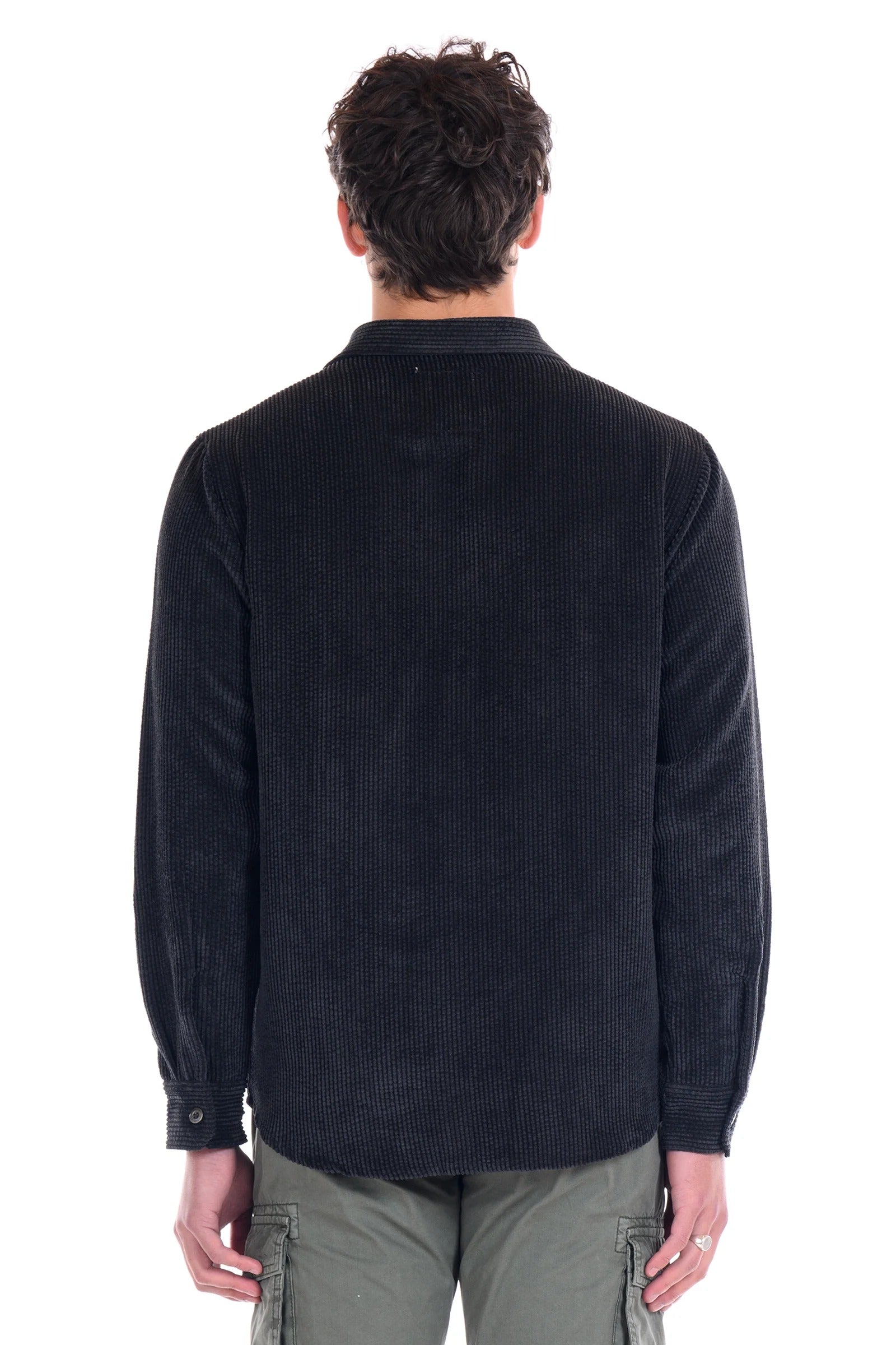 Faire,RNT 23, Original Paperbacks Black Corduroy Long Sleeve Shirt, Black, Extra Large-48-TagXLLarge-46-TagLMedium-44-TagMSmall-42-TagSExtra Extra Large-50-TagXXL