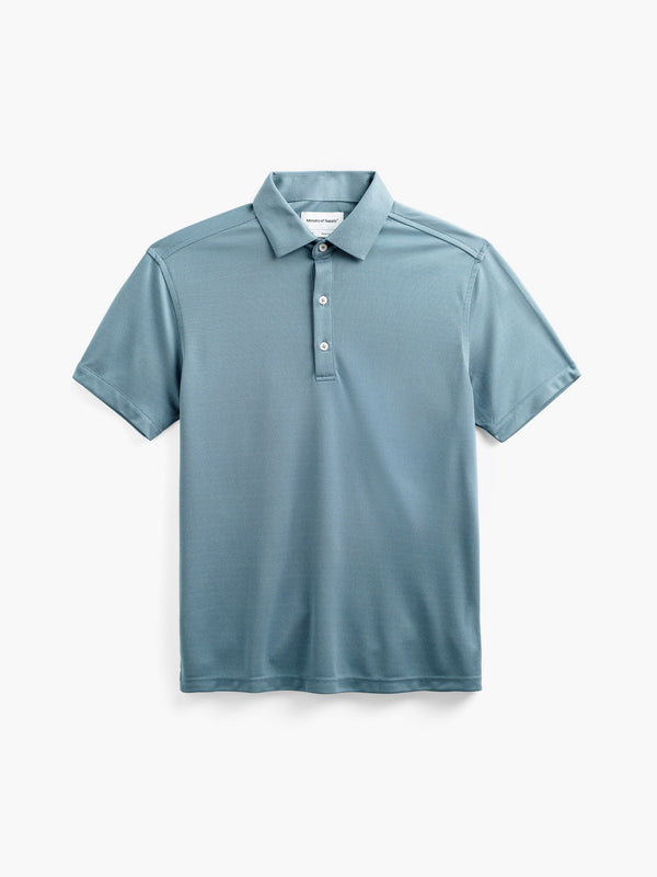 Ministry of Supply Grey Blue Short Sleeve Polo