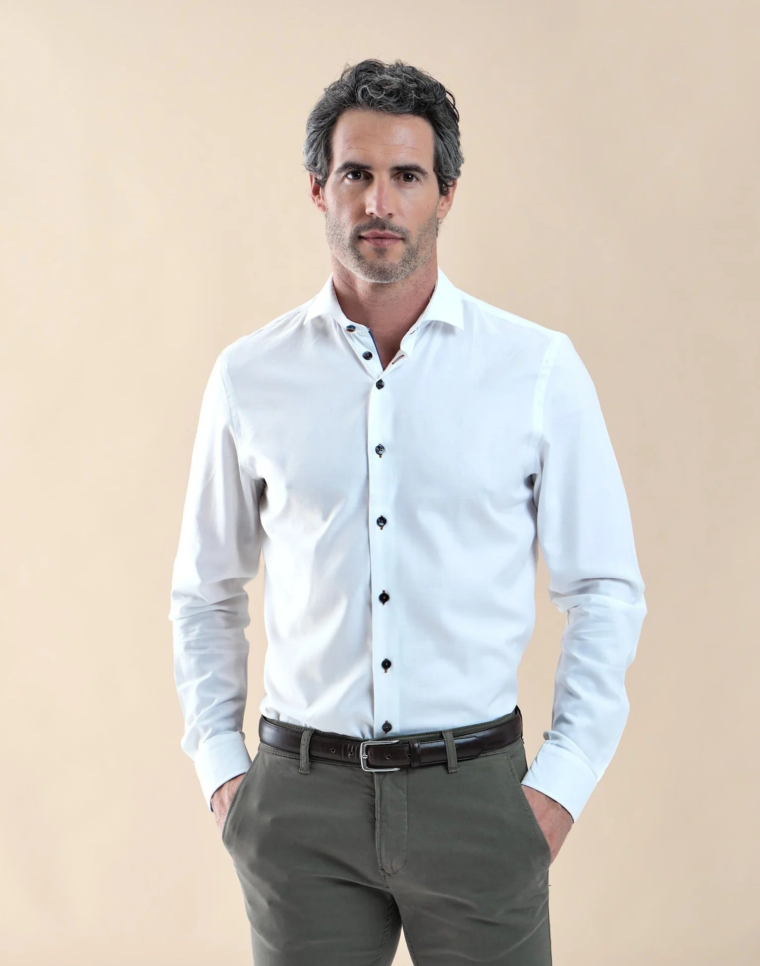 Brand Partner,R2 Amsterdam, R2 Amsterdam White Long Sleeve Button Up Shirt Paisley Print Contrast, White, Extra Extra Large-50-Tag44