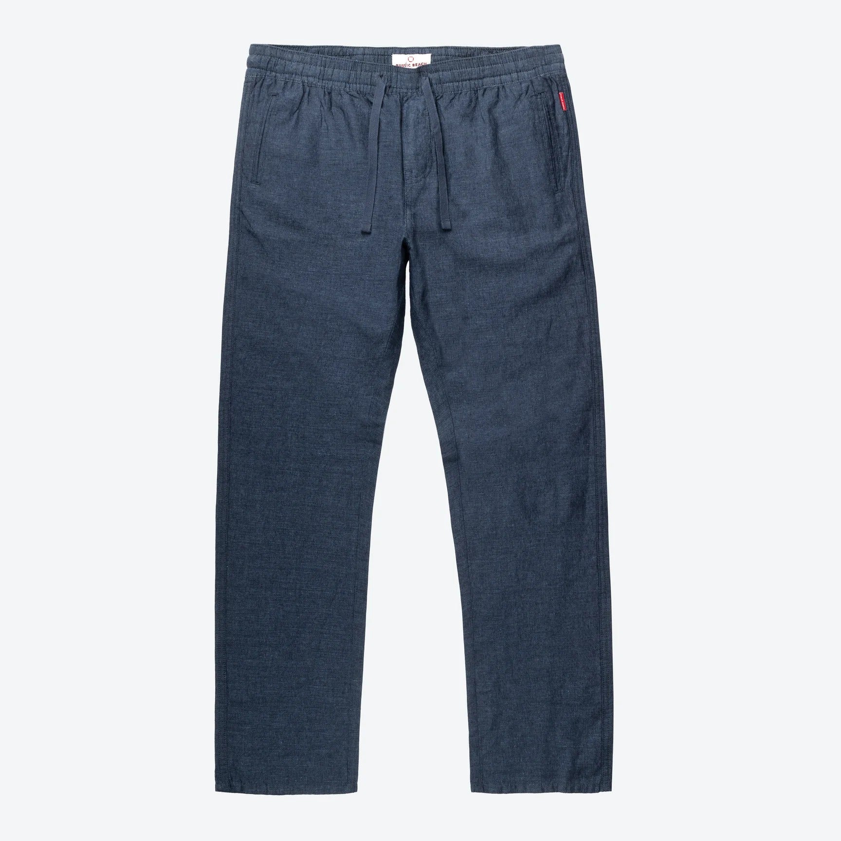 Wholesale,Public Beach, Public Beach Navy Linen Blend Drawstring Pant, Blue, 34W-31L-TagL