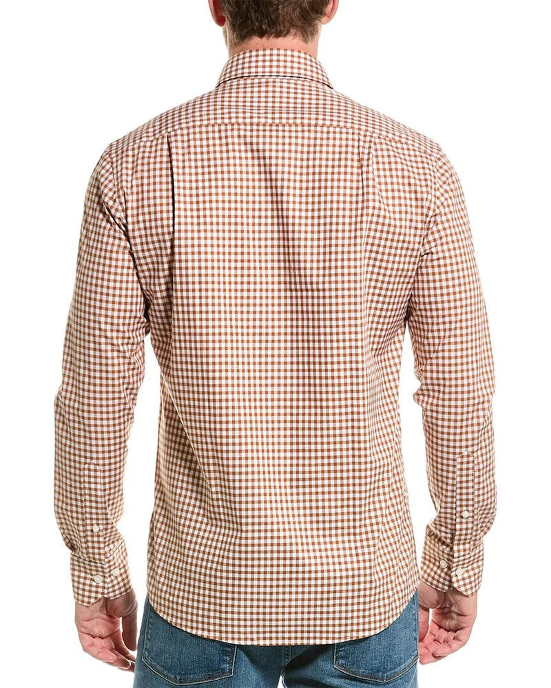 Scott Barber Brown/White Woven Shirt