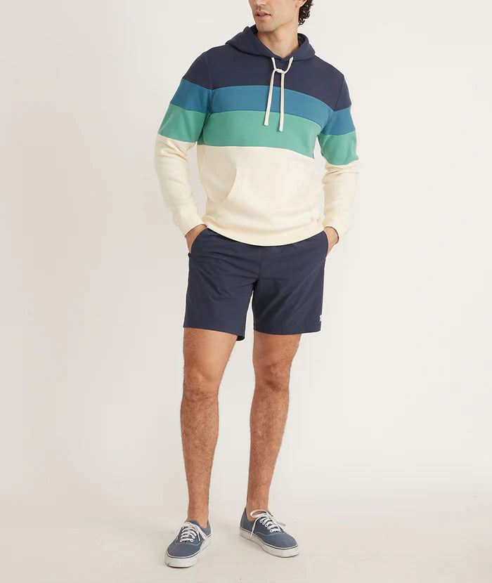 Wholesale,Marine Layer, Marine Layer Indigo Colorblock Hoodie, Blue, Large-48-TagL