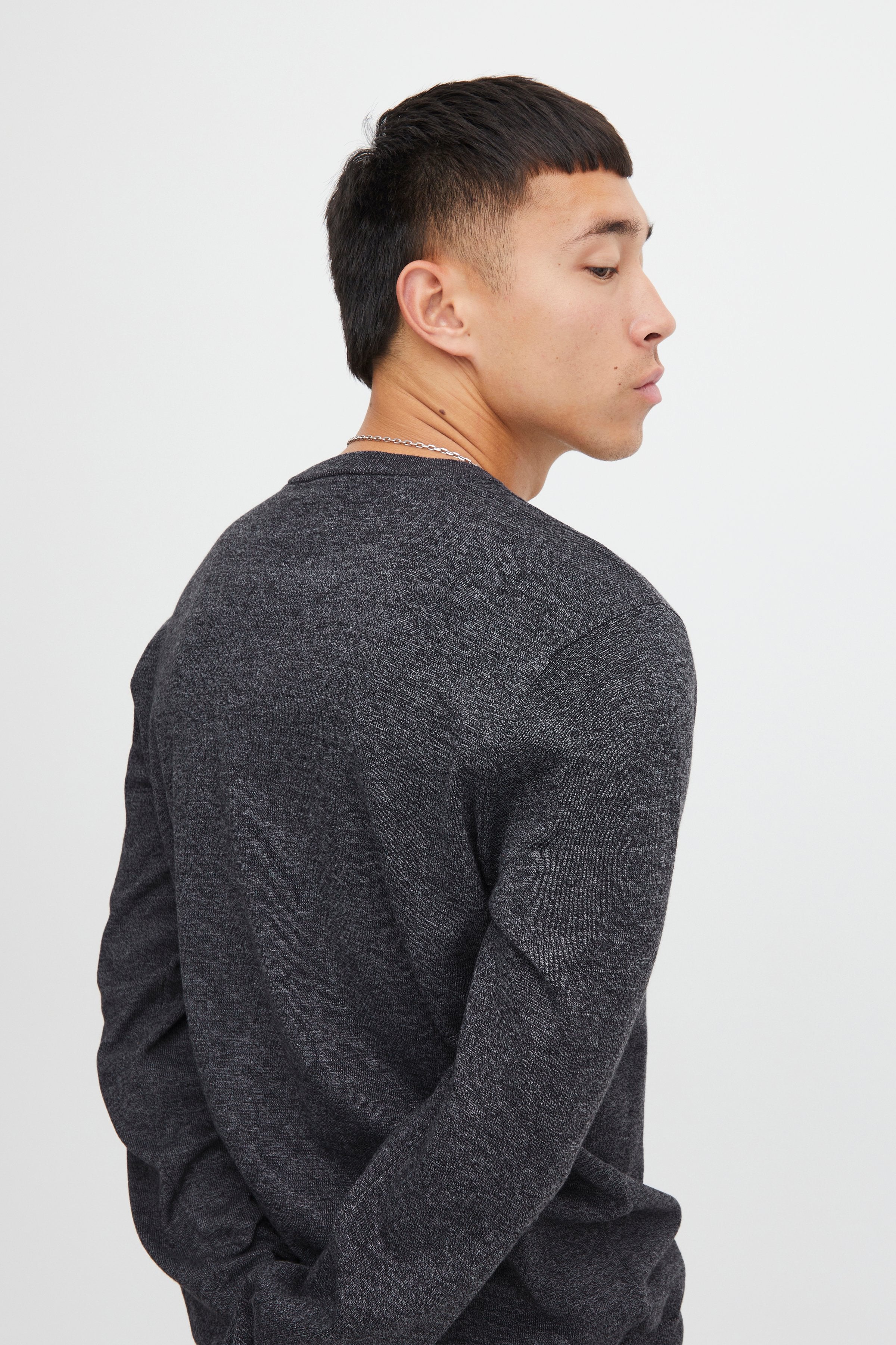 Other,Blend, Blend Black Knit Relaxed Crewneck Sweater, Black, Large-44-TagL