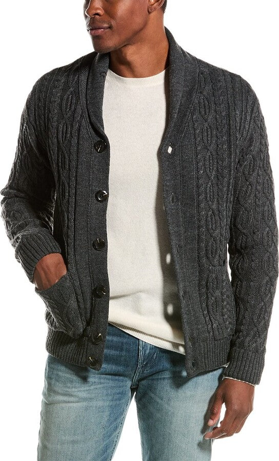 Other,American Stitch, American Stitch Grey Casual Knit Cardigan with Elbow Patch, Grey, Extra Large-46-TagXL