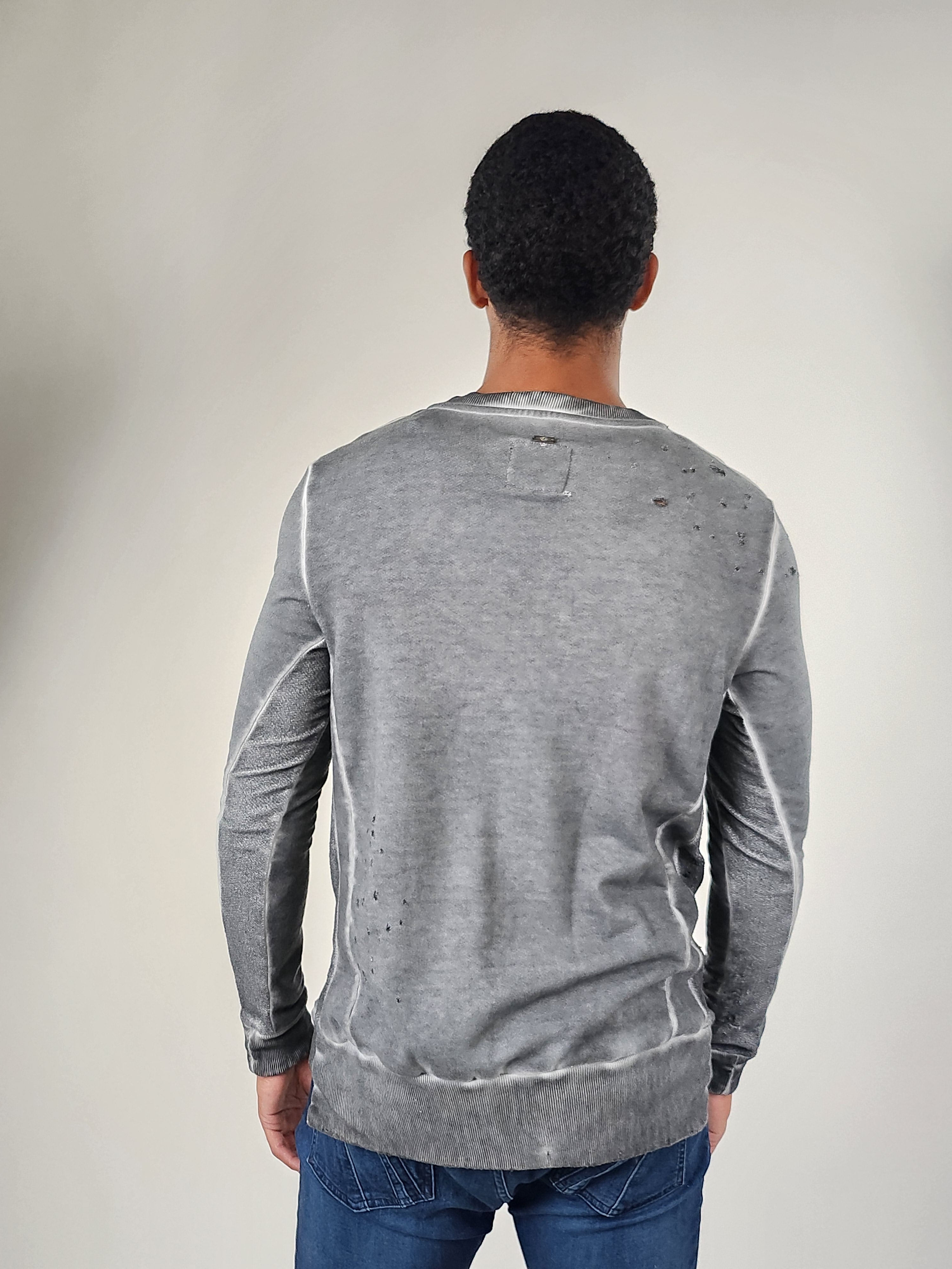 Wholesale,Reesedeluca, Reese De Luca Gray Long Sleeve T-Shirt, Grey, Medium-42-TagM
