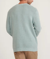 Marine Layer Light Blue Garment Dye Cotton Crewneck Sweater