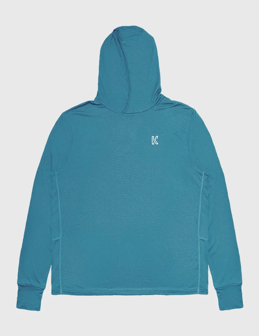 Brand Partner,Koup, Koup Teal Performance Base Layer Hoodie, Blue, Medium-41-TagM