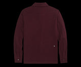 Mack Weldon Maroon Heather Silver Long Sleeve Polo