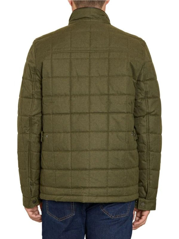 Other,Sam Edelman, Sam Edelman Olive Box Quilt Mockneck Jacket, Green, Large-50-TagL