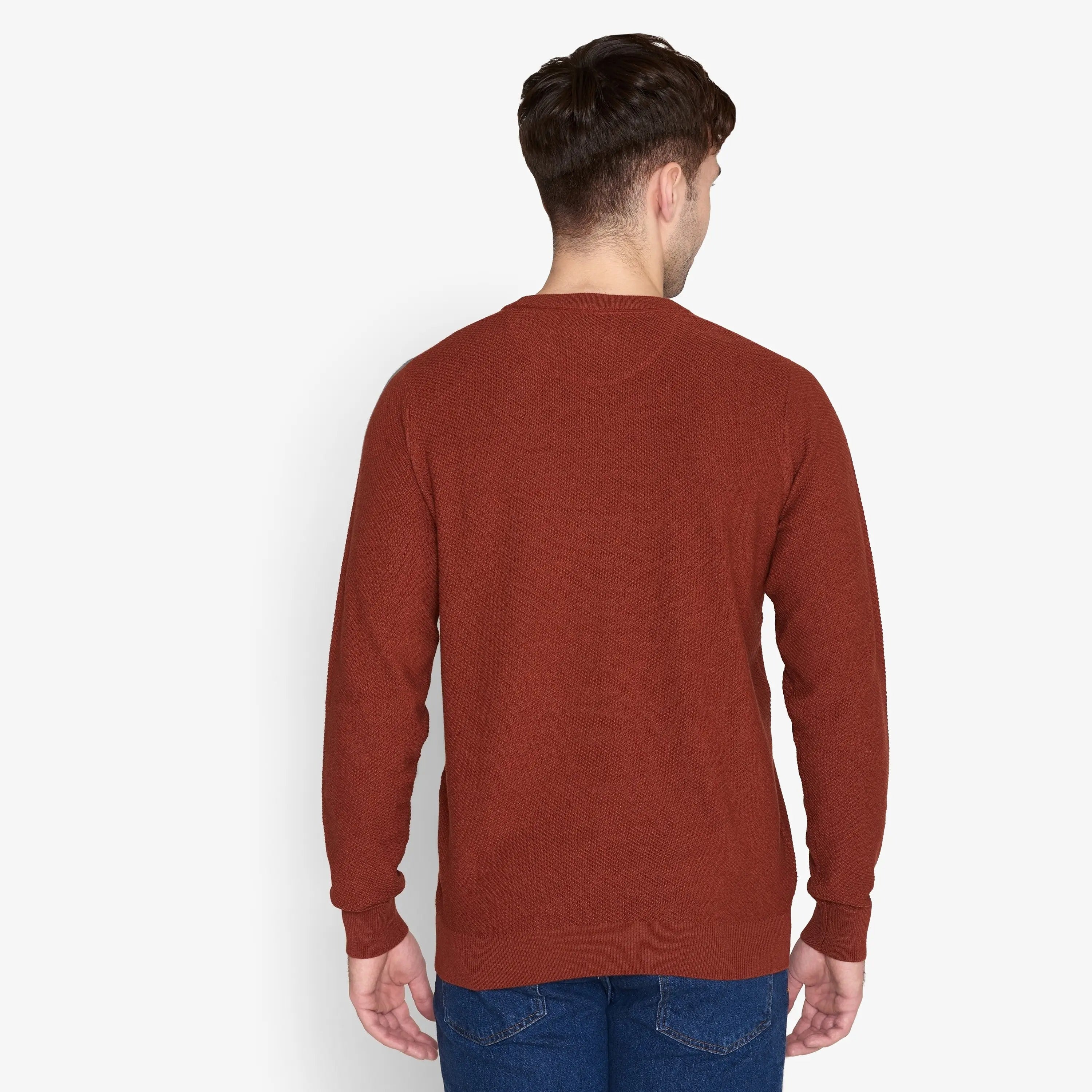 Faire,Signal Clothing, Signal Clothing Rust Crew Cotton Sweater, Red, Extra Large-50-TagXXL