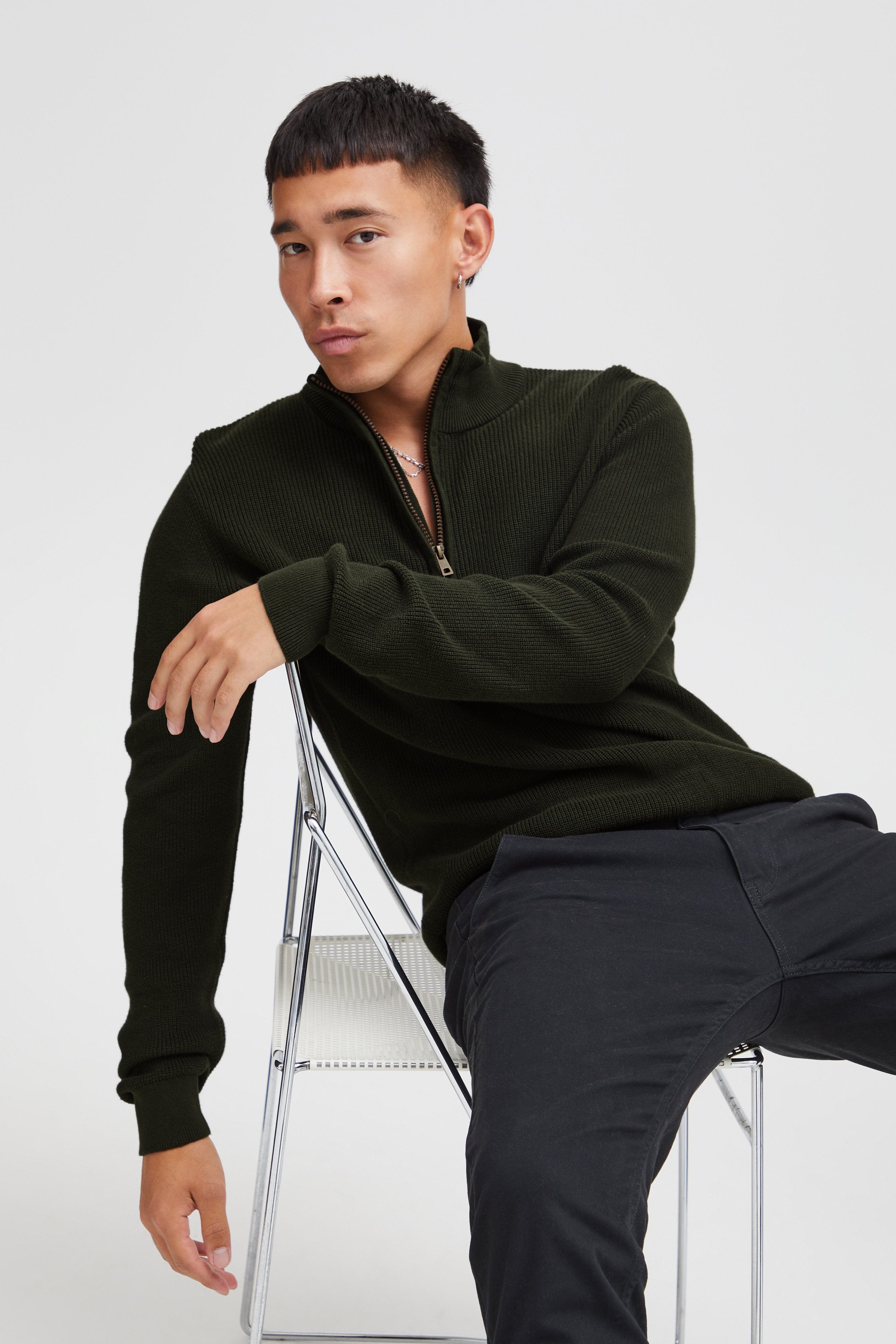 Other,Blend, Blend Dark Green Codford Half Zip Pullover, Green, Extra Small-38-TagSSmall-40-TagMMedium-42-TagLExtra Large-46-TagXXLLarge-44-TagXL