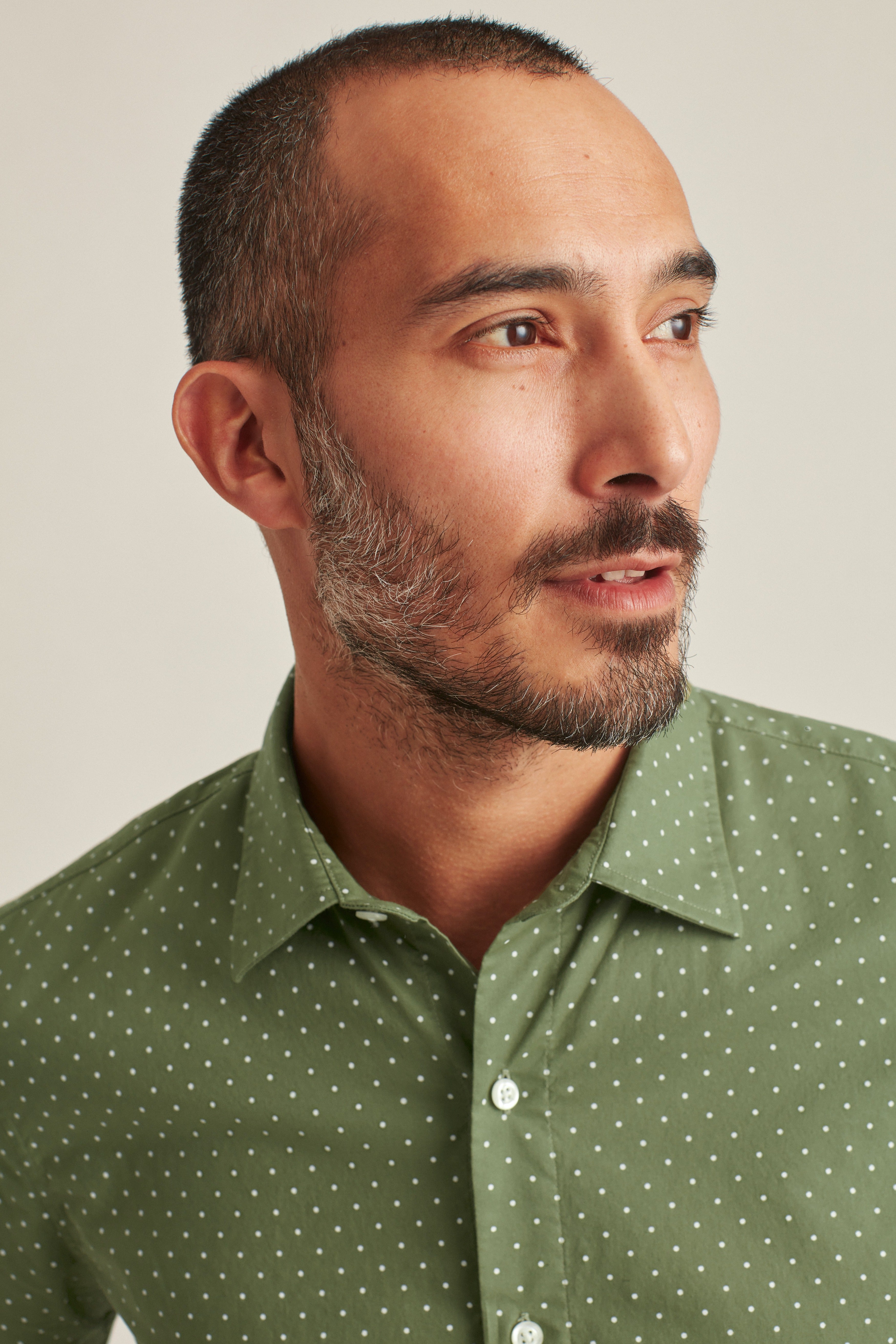 Wholesale,Bonobos, Bonobos Olive Dot Stretch Short Sleeve Shirt, Green, Medium-42-TagM
