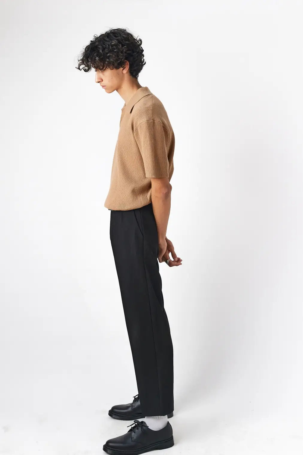 Faire,Common Market, Common Market Tan Relaxed Fit Short Sleeve Polo, Tan, Large-42-TagL