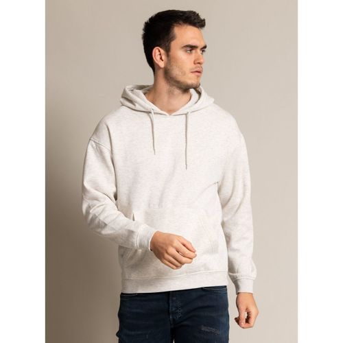 Jack & Jones Ivory Heathered Fleece Hooded Sweatshirt