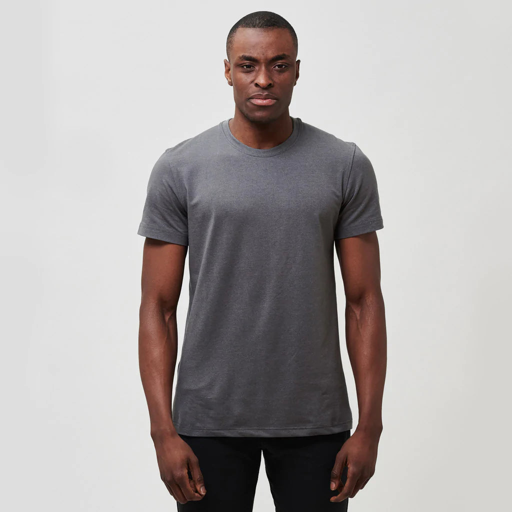 Taelor.Style, Western Rise Dark Grey Ultra Soft Cotton Tshirt, Grey, Medium-42-TagM