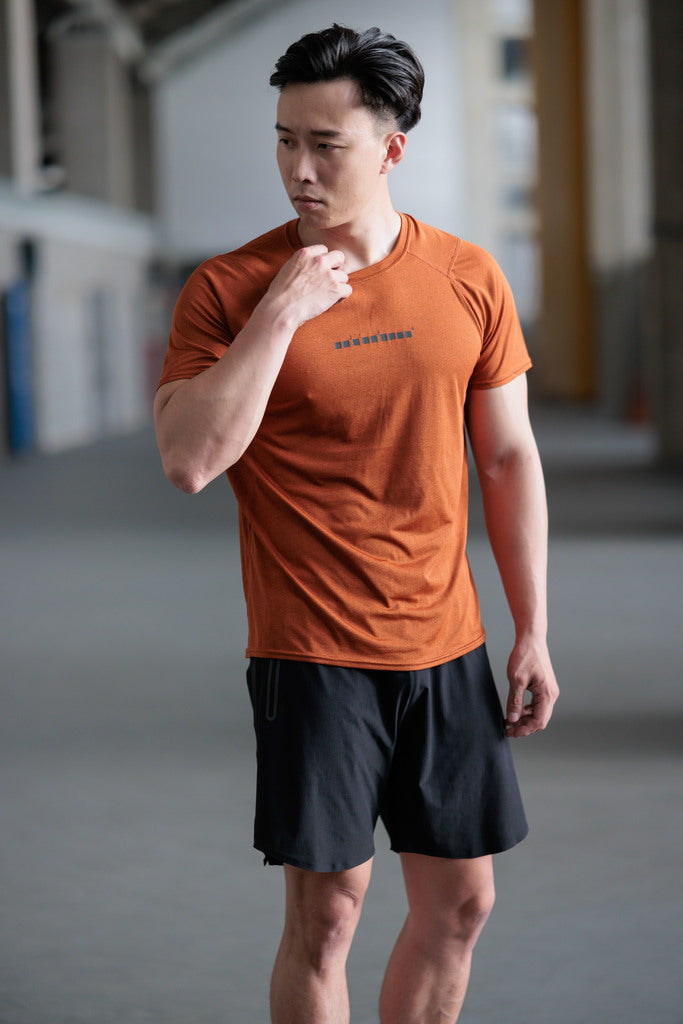 Brand Partner,2124Fit, 2124Fit Natural Orange Performance Tee, Orange, Large-43-TagL
