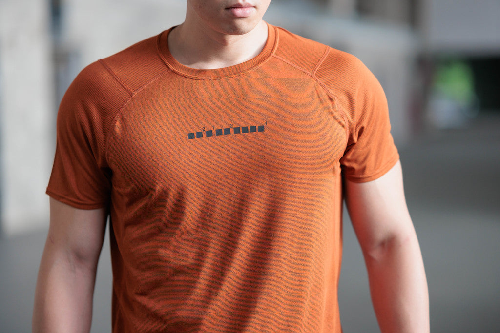 Brand Partner,2124Fit, 2124Fit Natural Orange Performance Tee, Orange, Large-43-TagL