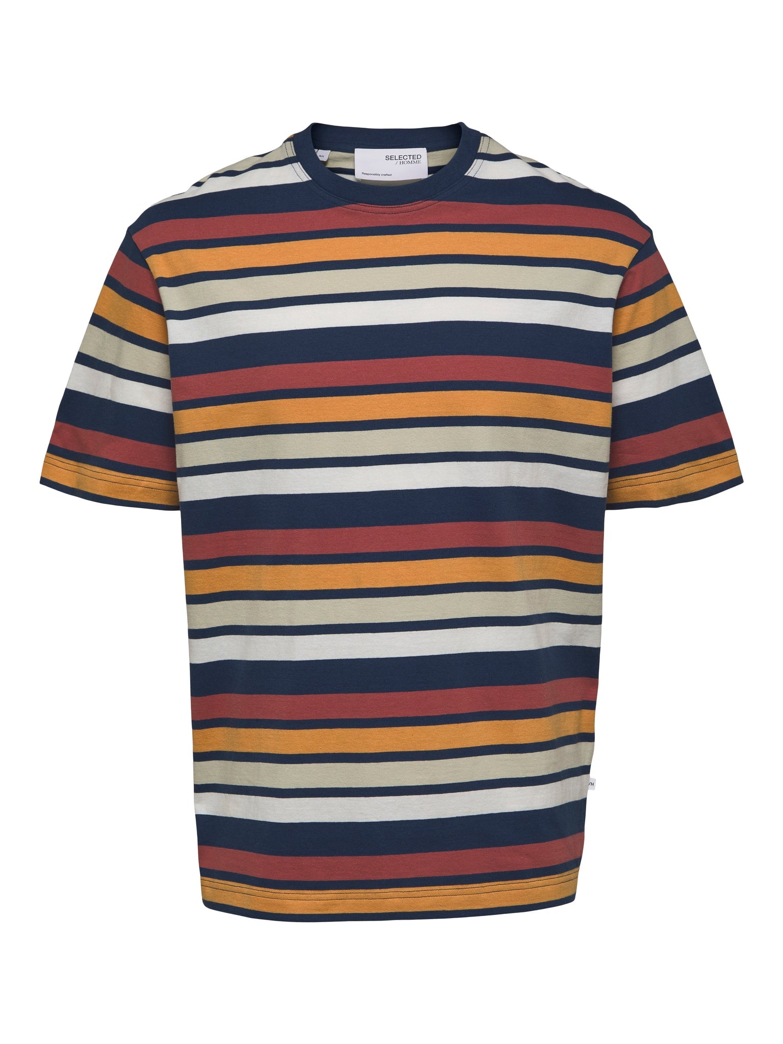 Wholesale,Selected Homme, Selected Homme Navy Multi-colored Horizontal Retro Stripe Tshirt, Blue, Large-44-TagLLarge-43-TagMExtra Large-46-TagXLMedium-40-TagSMedium-45-TagMLarge-46-TagLExtra Large-49-TagXLSmall-42-TagSMedium-42-TagMMedium-44-TagMExtra Extra Large-49-TagXXLExtra Large-48-TagXL