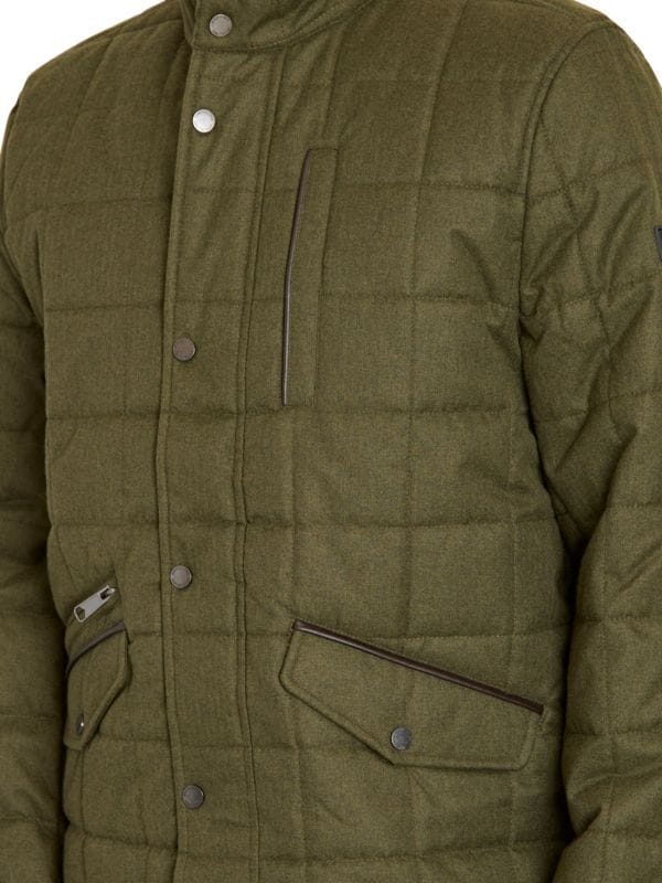 Other,Sam Edelman, Sam Edelman Olive Box Quilt Mockneck Jacket, Green, Large-50-TagL