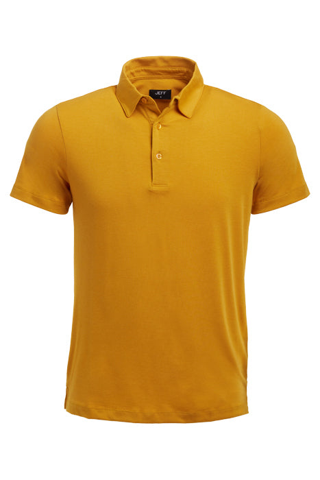 Otrium,Jeff Us, Jeff Mustard Short Sleeve Polo, Yellow, Extra Extra Large-50-TagXXL