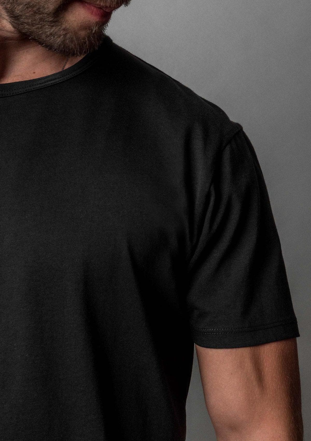 Brand Partner,Acapella, Acapella Black Pima Cotton Tee, Black, Small-38-TagS