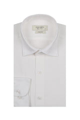 Jakamen White Textured Long Sleeve Button Up Shirt