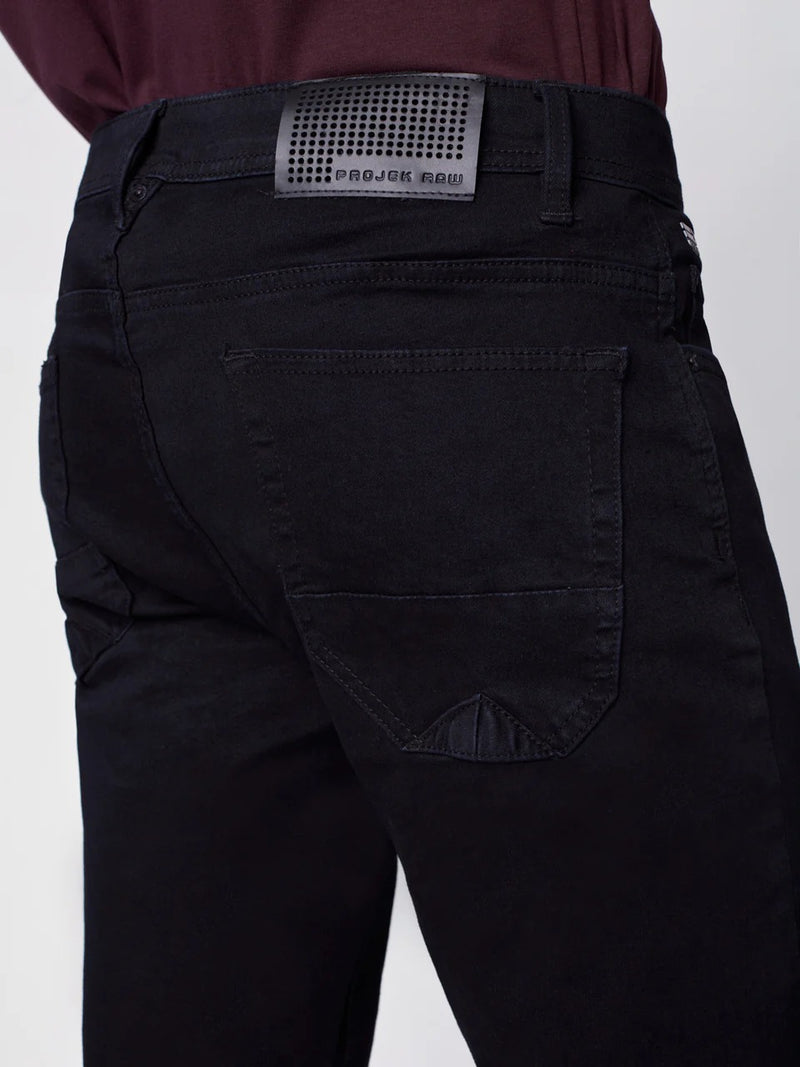 Projek Raw Black Rinse Wash Straight Denim Pant