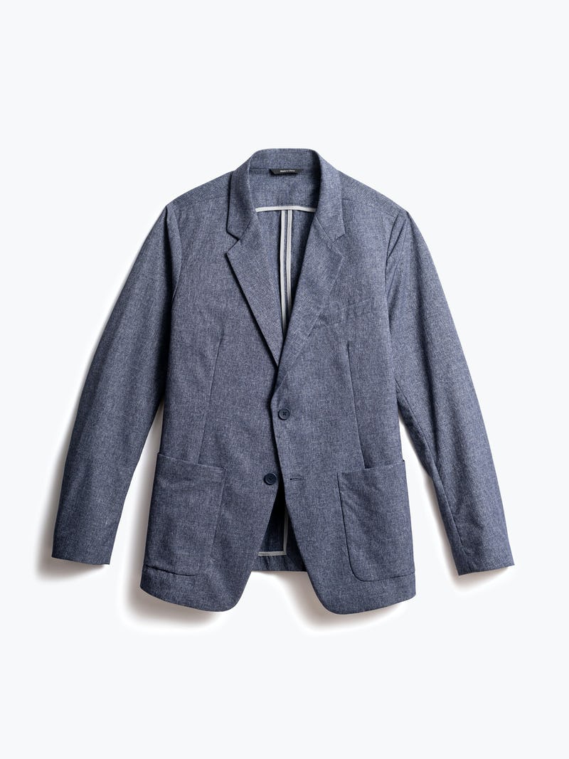 Wholesale,Ministry of Supply, Ministry of Supply Heather Navy Dot 4 Way Stretch Kinetic Blazer, Blue, Large-42-TagLSmall-39-TagS