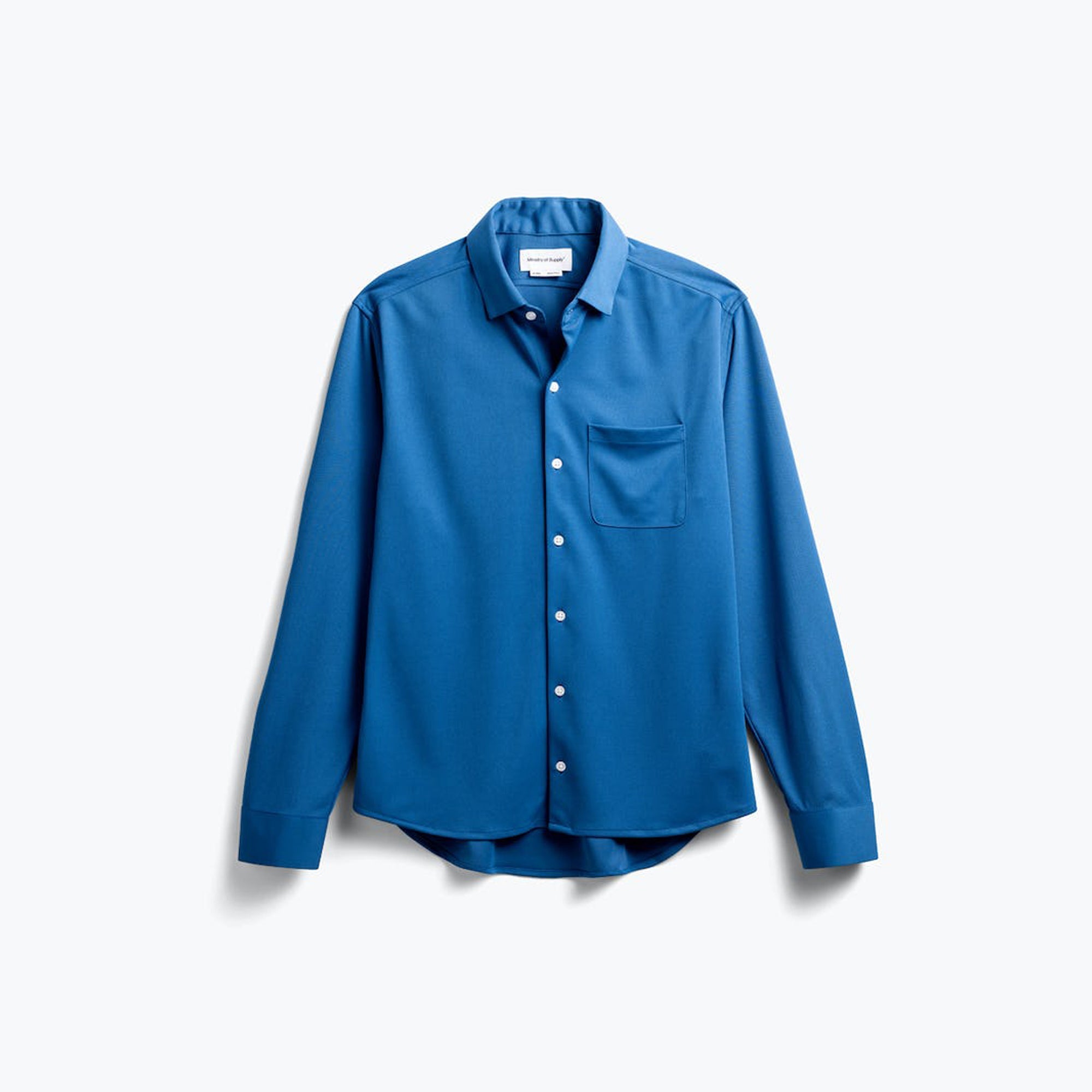 Wholesale,Ministry of Supply, Ministry of Supply Royal Blue 4 Way Stretch Long Sleeve Sport Button Up Shirt, Blue, Large-45-TagLMedium-42-TagM