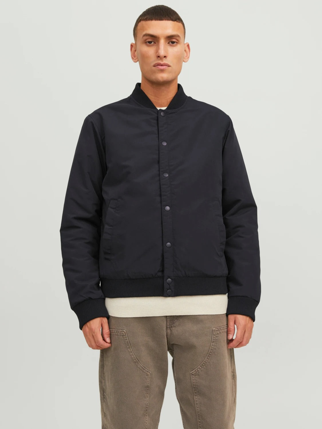 Wholesale,Jack & Jones, Jack & Jones Black Bomber Jacket, Black, Large-44-TagL