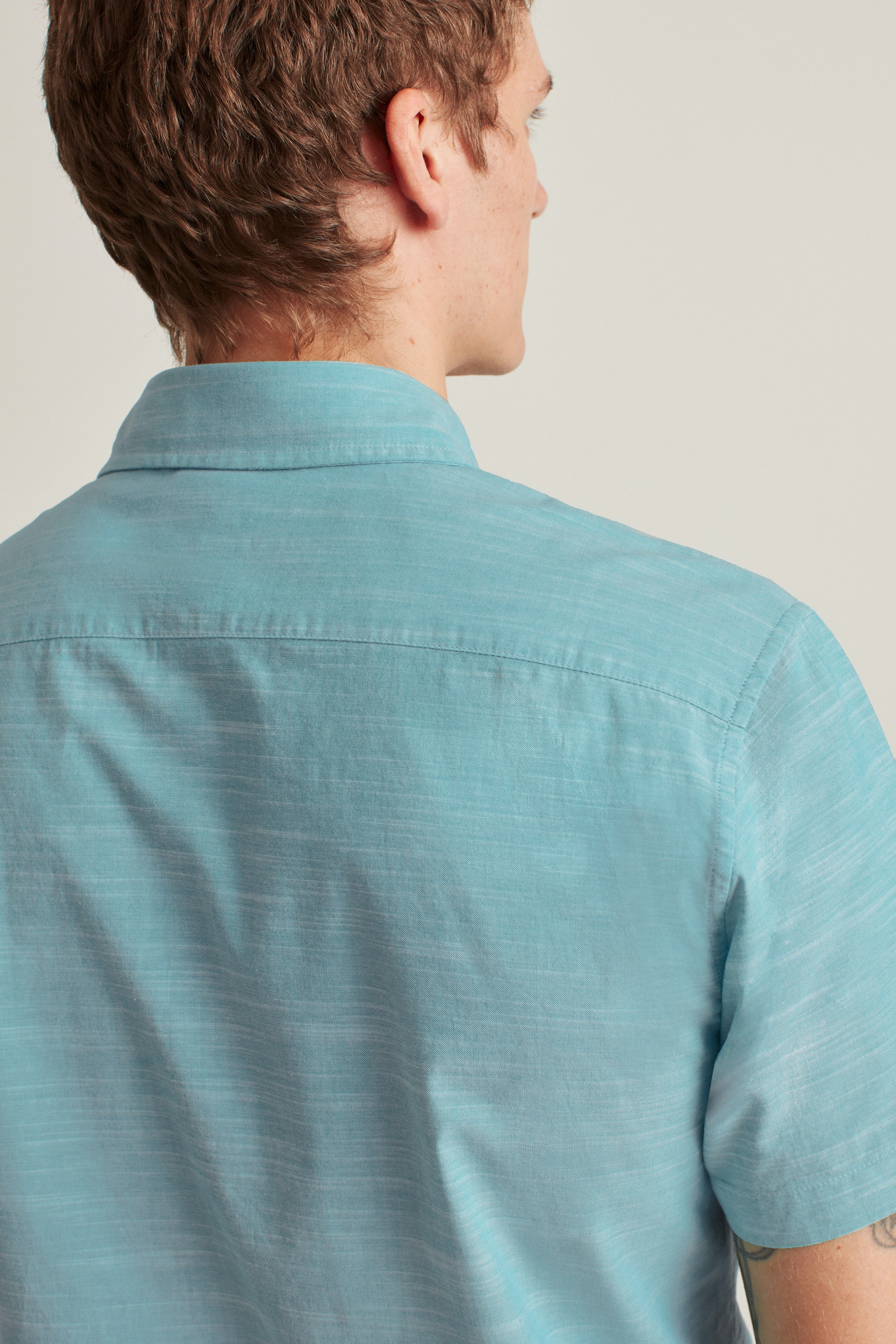 Wholesale,Bonobos, Bonobos Aqua Textured Stretch Short Sleeve Shirt, Blue, Medium-42-TagM