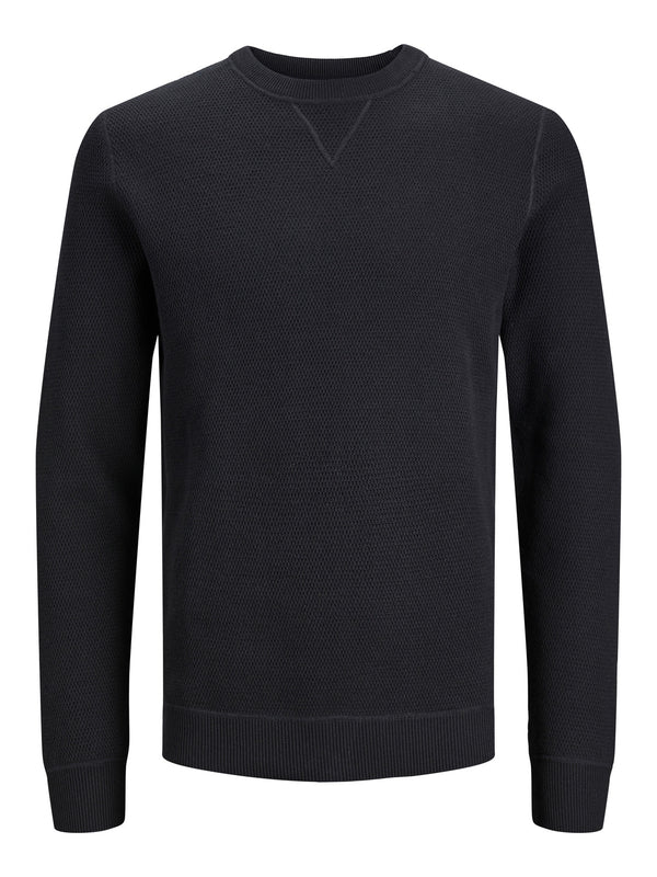 Jack & Jones Black Knit Crewneck Sweater