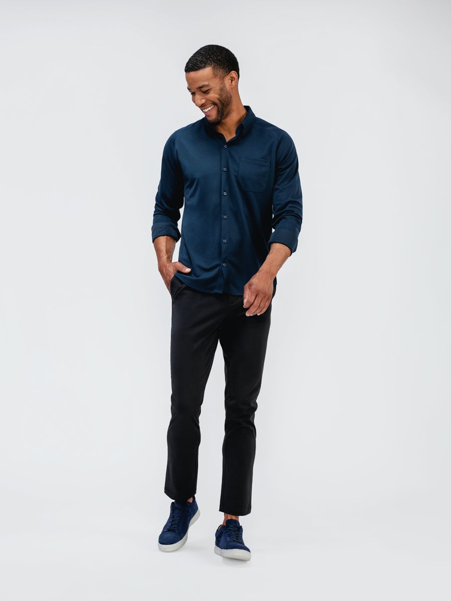 Wholesale,Ministry of Supply, Ministry of Supply Dark Navy Regular Tapered Chino Pant, Blue, 34W-30L-Tag34