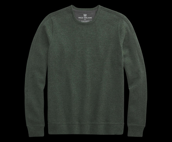 Mack Weldon Green Heather Long Sleeve Crewneck Sweater