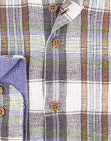 R2 Amsterdam Multicolor Checkered Linen Shirt