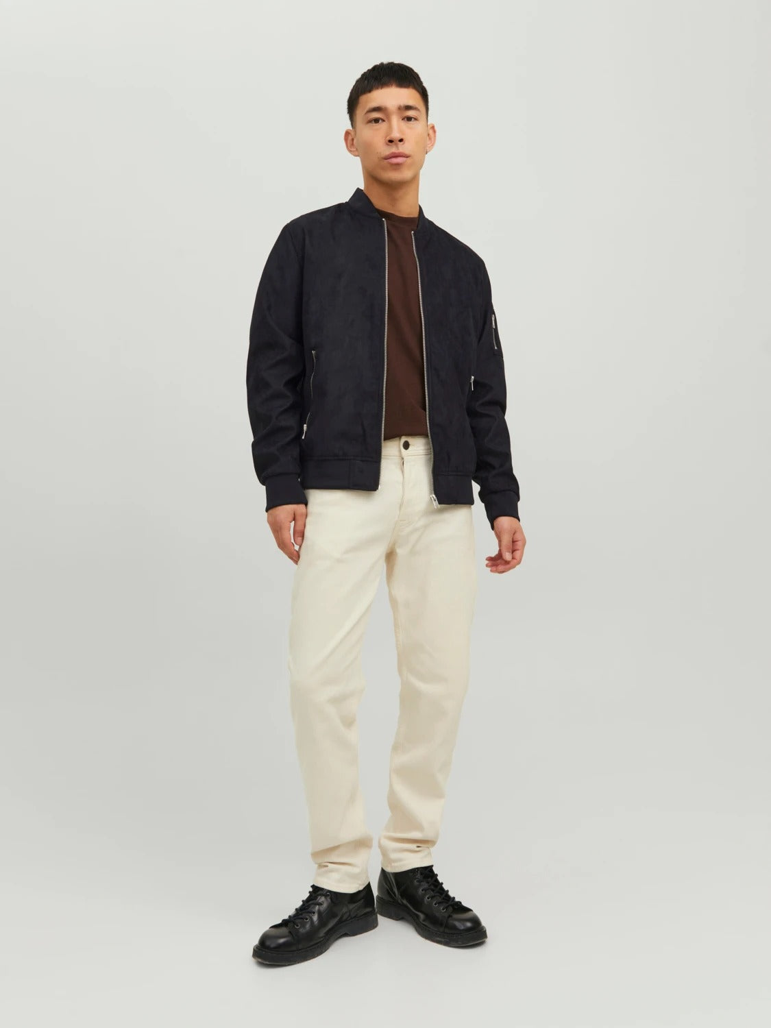 Wholesale,Jack & Jones, Jack & Jones Black Faux Suede Bomber Jacket, Black, Extra Large-46-TagXL