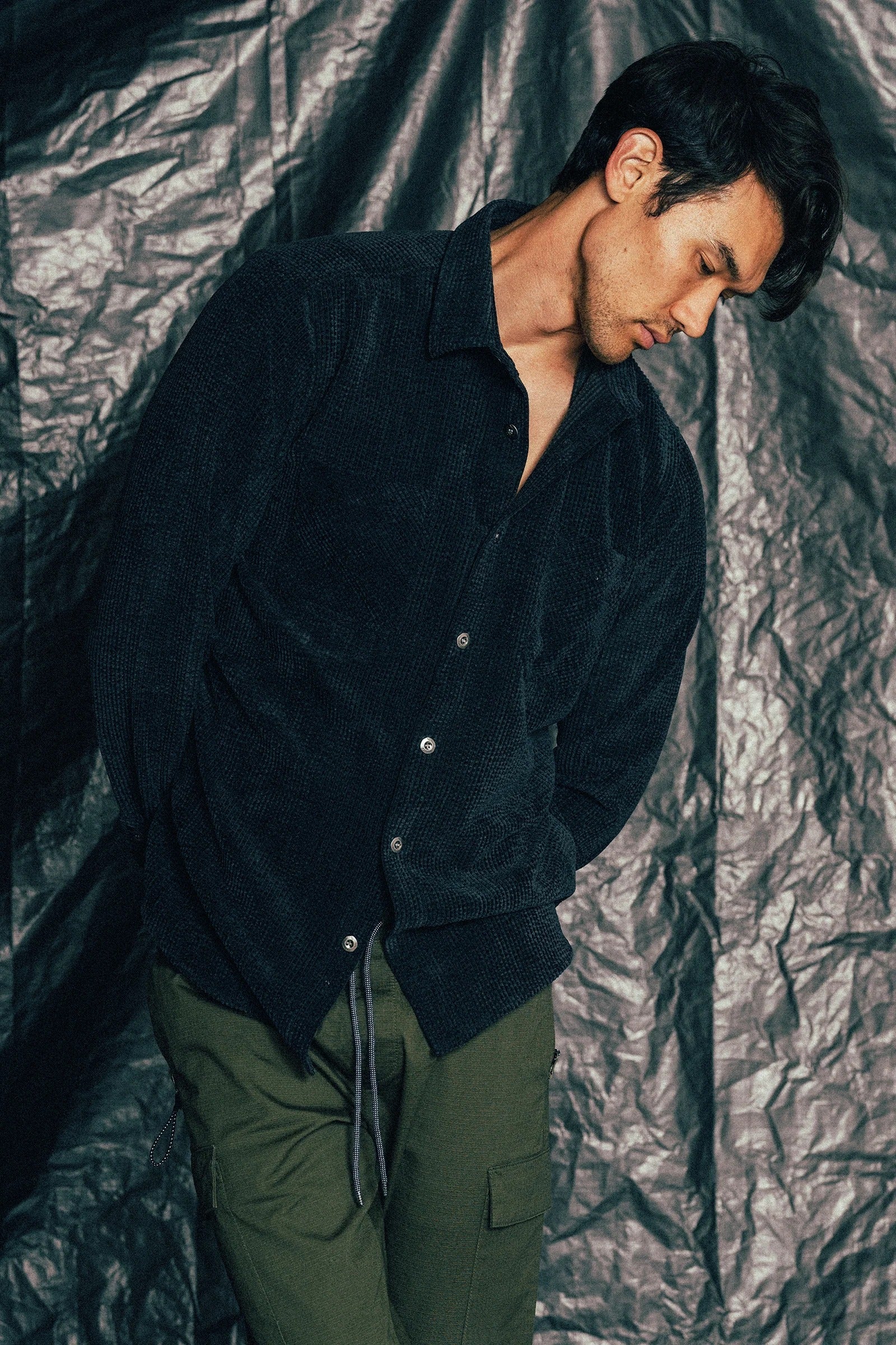 Faire,RNT 23, Original Paperbacks Black Corduroy Long Sleeve Shirt, Black, Extra Large-48-TagXLLarge-46-TagLMedium-44-TagMSmall-42-TagSExtra Extra Large-50-TagXXL